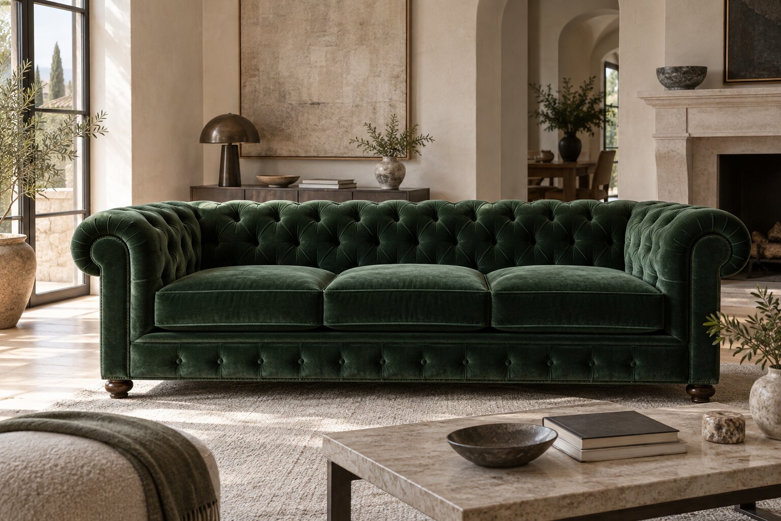 Divano Chesterfield in tessuto: scelta, qualità e manutenzione